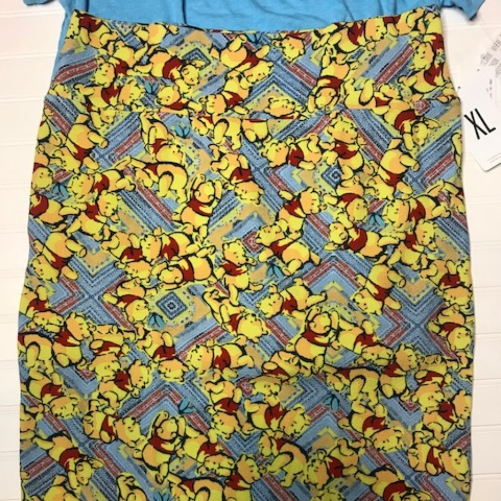 LuLaRoe XL Cassie Skirt - DISNEY Winnie the Pooh!